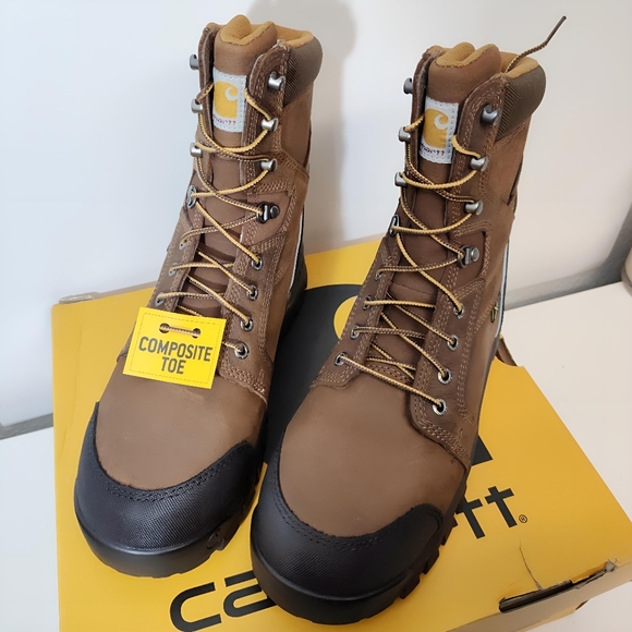 CARHARTT Rugged Flex Waterproof Met Guard 8" Composite Toe MEN'S Size 9M CMF8720 - Picture 4 of 10